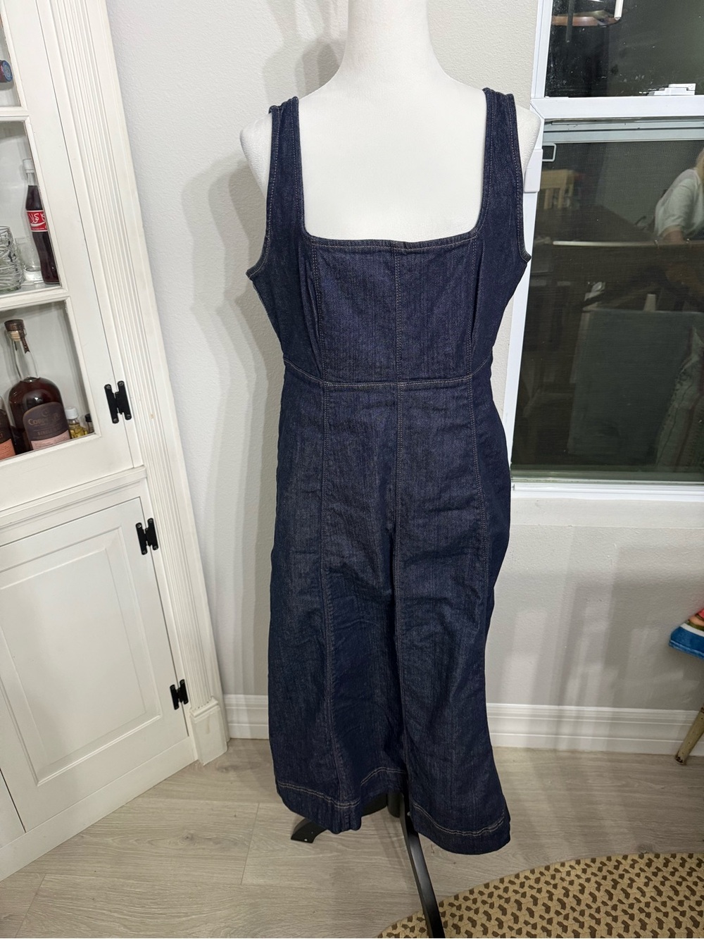 Old Navy Dark Blue Denim Sleeveless Dress